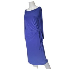 Lauren Ralph Lauren Dress Purple Long Sleeve Stretch Knit Career Office Size 10