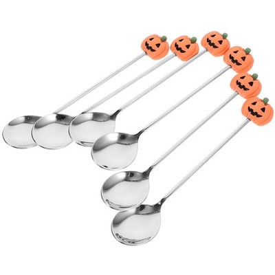 6 Pcs Pumpkin Kaffeelöffel Halloween Kürbisse -Tischdekorationen