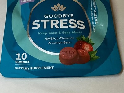 OLLY Trial Size 10 ct Goodbye Stress Berry Verbena Gummies