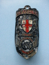 GENUINE VINTAGE HETCHINS BICYCLE HEAD  BADGE
