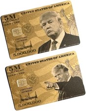 Trump 5M Gold Card - Card Stickers - 2 Stickers For Credit, Debit  Other Cards
