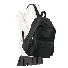 Black School Backpack for Teens Boys Girls Cute Corduroy Bookbag Classic Casu...