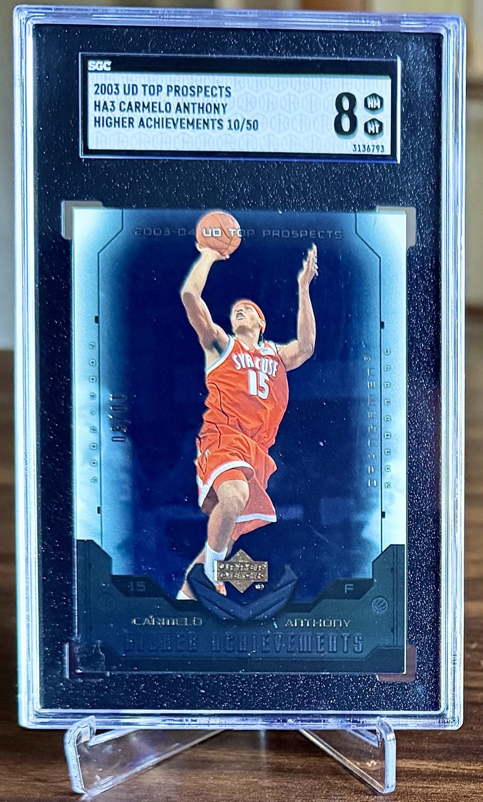 03 Top Prospects Higher Achievements /50 Carmelo Anthony SGC 8 Pop 1 Highest