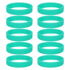 10Pcs Silicone Rubber Bands Non-slip 3.15 Inch Flat for Books, Light Green