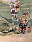 Original Christmas/New Years Postcard 1908, Embossed — photo 6