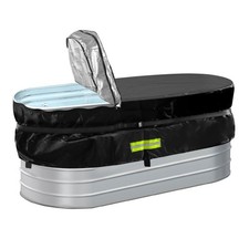 Gecic 6Ft Stock Tank Horse Trough Cover, Water Cold Plunge 6 ft, Black 