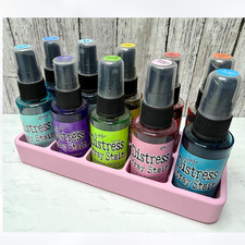 The INK SPRAY TRAY Organizer Craft 3D Printed for Tim Holtz Dylusions 2oz PINK
