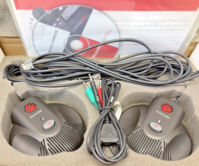 Polycom SoundStation2 EX Expansion Microphone Kit 2200-16155-001 w/ Disc Manual