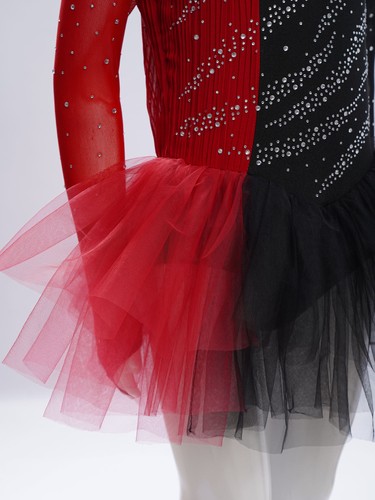 Kids Girls Dresses Dance Dancewear Sparkling Leotard Competition Skirt Ballet - Picture 11 of 79