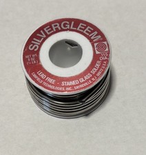 Canfield Lead-Free Silvergleem solder, 8oz Spool Stained Glass .115