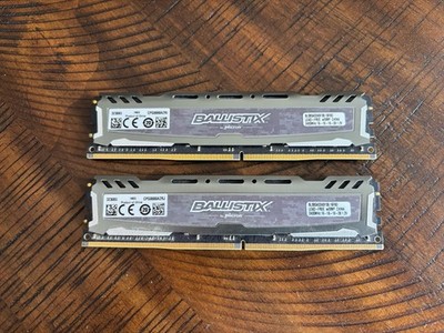 Crucial Ballistix 16GB (8x2) DDR4 2400MHz CL16 Desktop RAM BLS8G4D240FSB