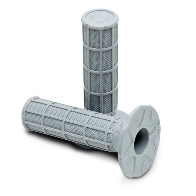 Pro Taper Grips (Pair) - Single Density Full Waffle (Light Grey/Soft) img