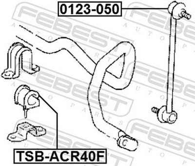 Für FEBEST TSB-ACR40F FRONT STABILIZER BAR BUSH D24