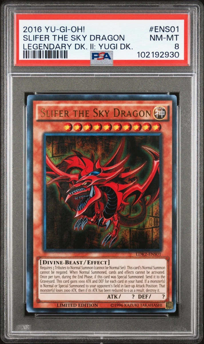 2000 スライフ・ザ・スカイ・ドラゴン グレード PSA 8 Slifer The Sky Dragon Yu-Gi-Oh! TCG Professional Sports
