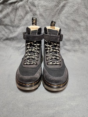 Dr. Doc Martens Combs Tech Boots Women's Size US 6 Black Nylon Strap Buckle