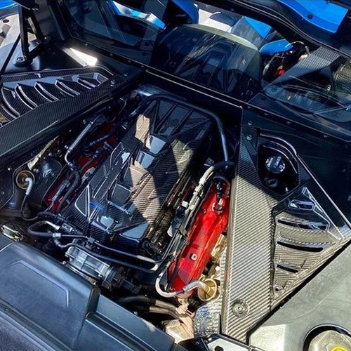 Real Carbon Fiber Engine Bay Panel Cover Protector for Corvette C8 2020-2024 23 - Picture 5 of 12