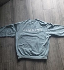 Gymking Women's Crew Neck Sweatshirt Long Sleeve Pullover UK Size 8 Vintage Blue