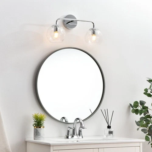 Elegant Lighting LD7321W19 Genesis 2 Light 10" Tall Bathroom - Brass - Picture 9 of 12