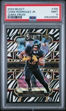 2023 PANINI SELECT ZEBRA PRIZM #100 CHRIS RODRIGUEZ JR. PSA 9