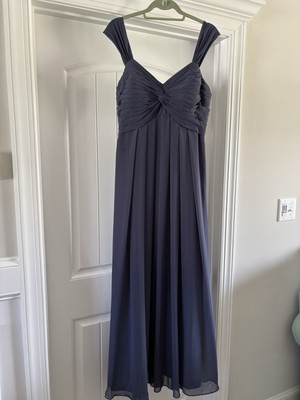blue dress for baby girl BABARONI Spaghetti Strap Chiffon Bridesmaid Dress-Stormy, Stormy / US0 main image 1