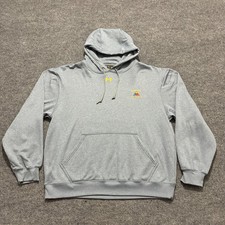 Under Armour Mens Hoodie Sweatshirt Size Large Gray Fleece Pullover Long Sleeve