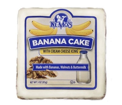 36 PACK! NE-MO S Banana Cake Square, 3 oz, SHIPS FROZEN!