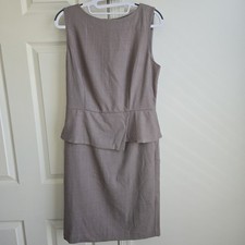 NWT $149 ANN TAYLOR Size 6 Brown Sleeveless Lined Dress Business Office Church