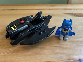 LEGO Duplo Batman Minifigure Figure w/ Cape + Batwing Plane DC, 10545, 10823