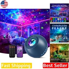 Star Projector Night Light 15 Colors, White Noise, Bluetooth 5.3, Remote Control