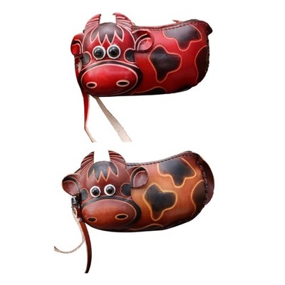 Compact Double Layer Leather Keyring Wallet Accessory For Organizing Small Items