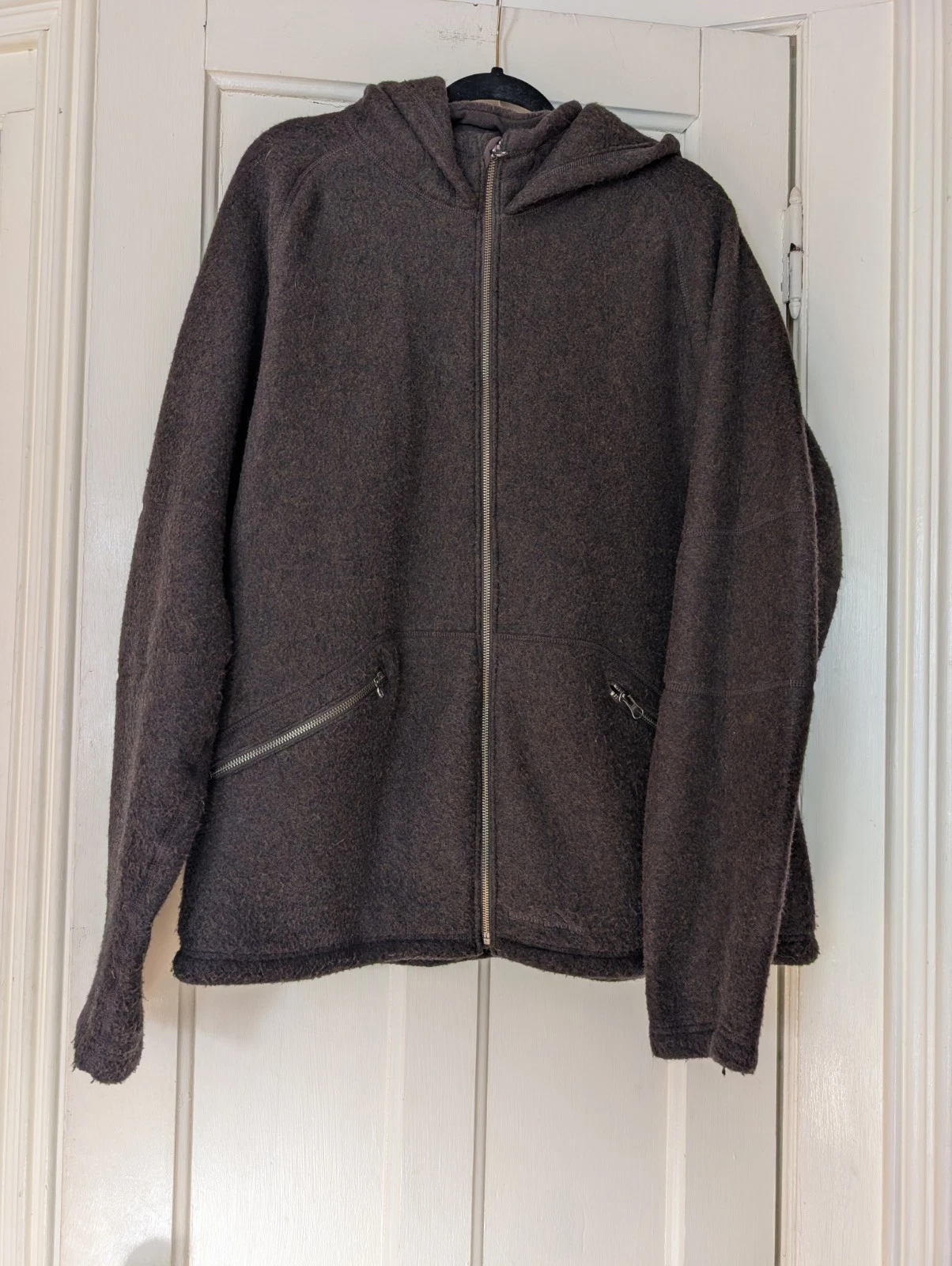 Eddie Bauer Men's Chocolate Brown Soft Hooded Zip-up Jacket XXL Eco Aesthetic
