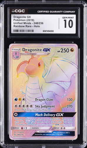 Dragonite-GX graded CGC 10 for sale on eBay