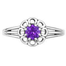 Natural Amethyst - Brazil 925 Sterling Silver Ring s.5 Jewelry R-1761