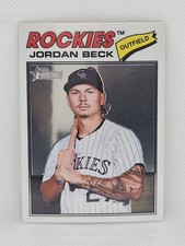 2026 Topps Heritage Chrome #147 Jordan Beck Colorado Rockies