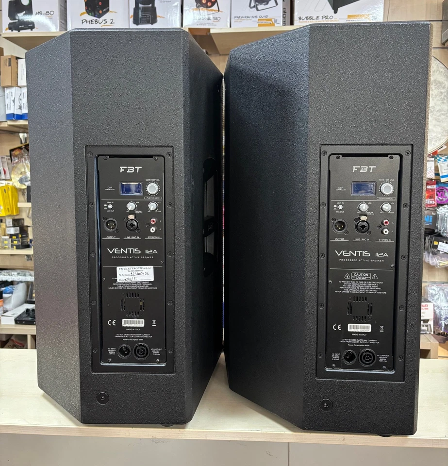 FBT Ventis 112A Coppia Casse Attive Biamplificate 12" 900W con Cover Usato - Immagine 3 di 4