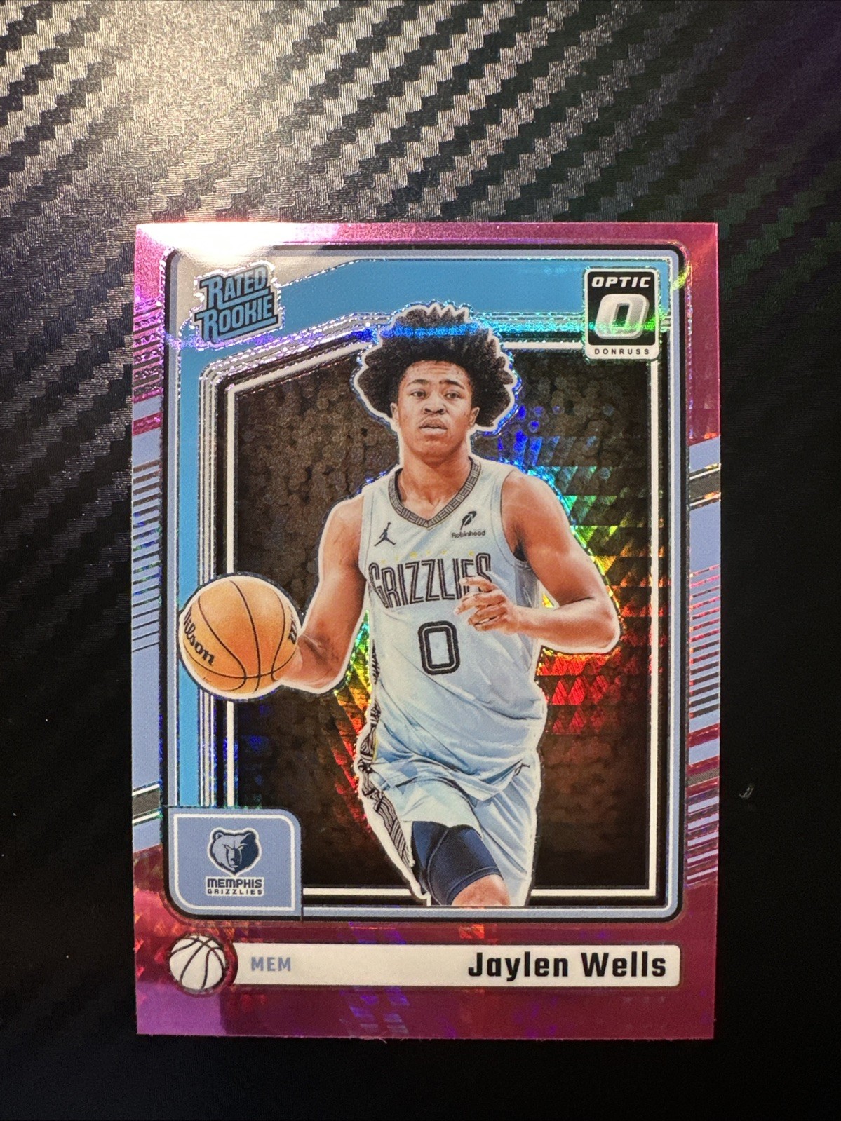 2024-25 Panini Donruss Optic Rated Rookie Jaylen Wells #252 Pink Hyper Prizm (A5