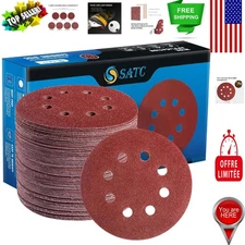 72 PCS 5" Sanding Discs with Open-Coat - Perfect for Wood & Metal Finishing