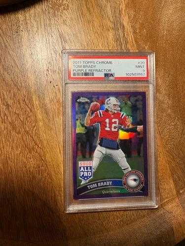 2011 Topps Chrome - Tom Brady Purple REFRACTOR PSA 9 in great condition