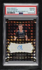 2024 Select Rookie Signatures Black Finite Prizm 1/1 Cam Spencer PSA 8 Auto 1fl4