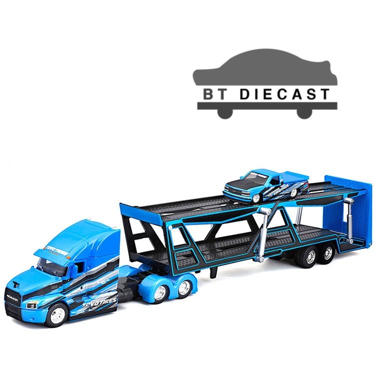 MAISTO TRANSPORTERS MACK ANTHEM with 1993 CHEVROLET 454 SS 1/64