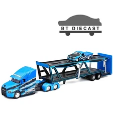 MAISTO TRANSPORTERS MACK ANTHEM with 1993 CHEVROLET 454 SS 1/64 BLUE 11454