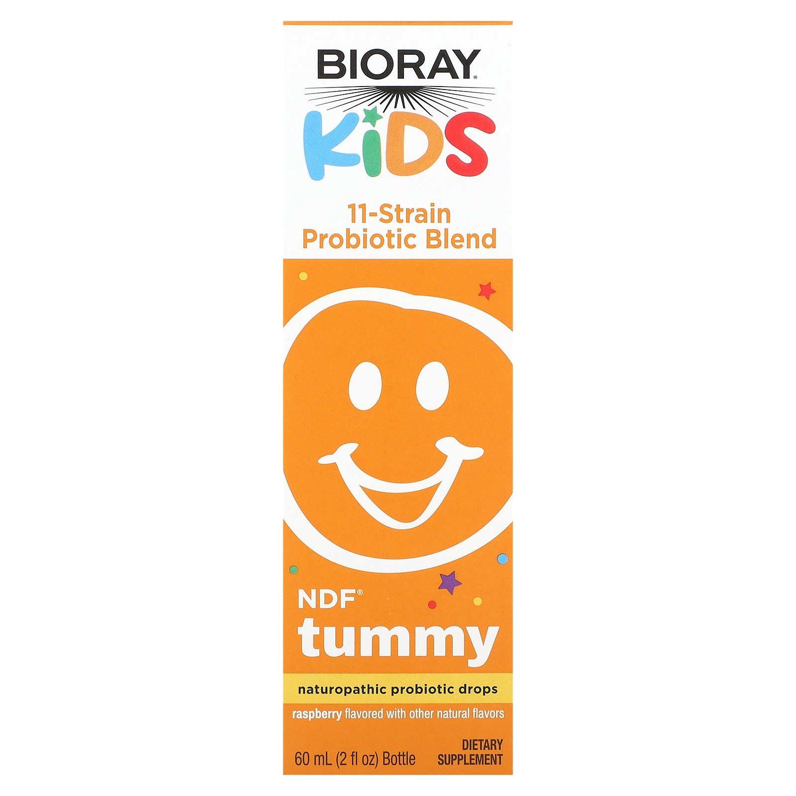 Kids NDF Tummy смесь пробиотиков из 11 штаммов малина 2 жидких унции 60 мл 6390₽