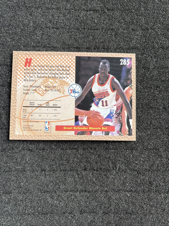 1992-93 Fleer - Slam Dunk Manute Bol #285 - Image 2 of 2