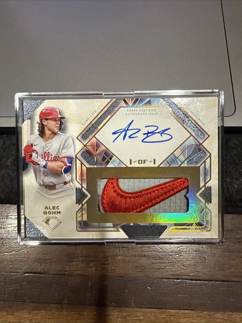 2025 Topps Diamond Icons Alec Bohm Auto Nike Logo Patch Karte 1/1