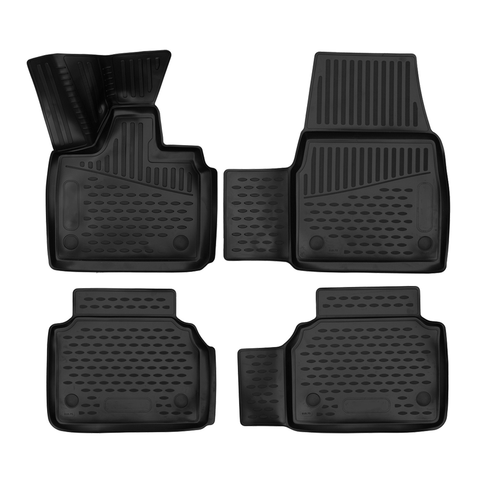 Tapis de sol caoutchouc BMW i3 2014 à 2023 jeu complet auto étanche 4 pièces