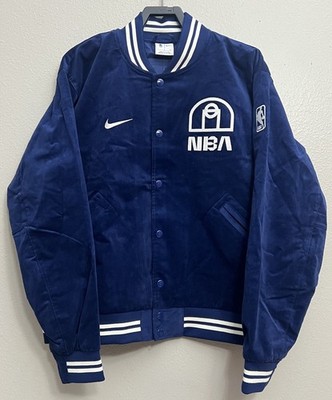Nike NBA Trend 31 Corduroy Bomber Jacket Blue Void Size Large FZ7508 492 L New