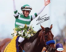 FLAVIEN PRAT SIGNED AUTOGRAPH 8x10 PHOTO PICTURE ACOA HORSE RACING JOCKEY