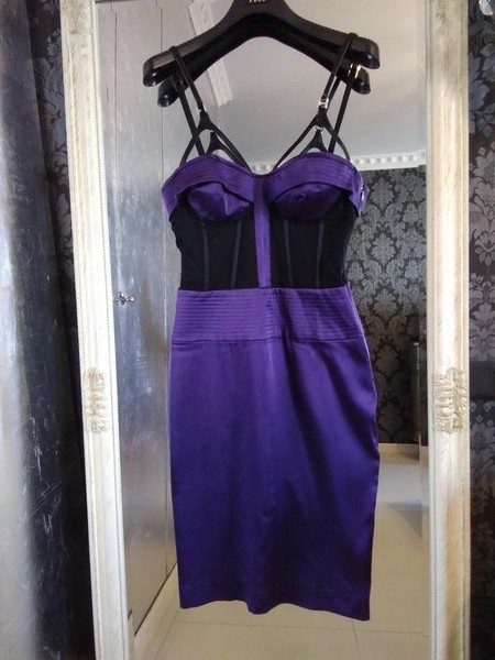 Women John Richmond Dress Black Silk 36