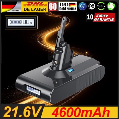 4.6Ah Akku für Dyson V8 SV10 Absolute Animal Clean Ersatz mit Indikator 4600mAh