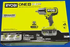 Ryobi 18V Brushless 4-Mode 1/2 in. High Torque Impact Wrench 4.0 Battery Charger